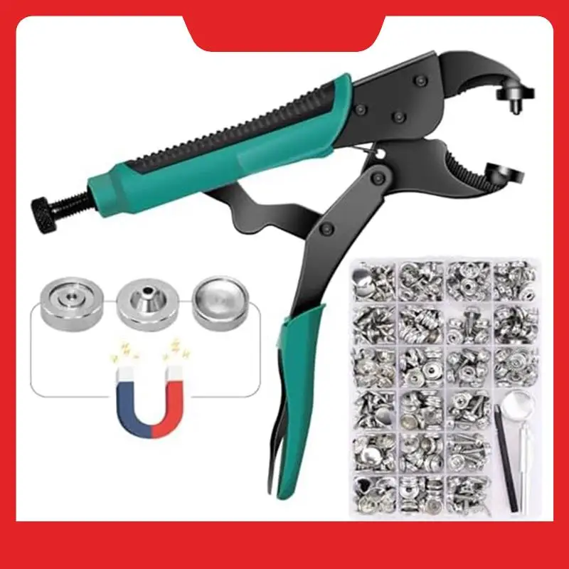 

Heavy Duty Snap Fastener Pliers With 323 Piece Canvas Snap Kit-N38R