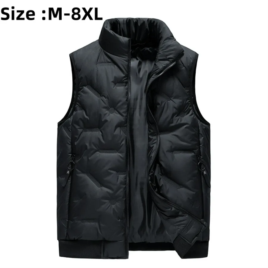 

2024 Men's Casual Cotton Coats Jackets Oversized Autumn Winter Thickening Warm Vests Tops Pockets Design Vests for Men Clothes