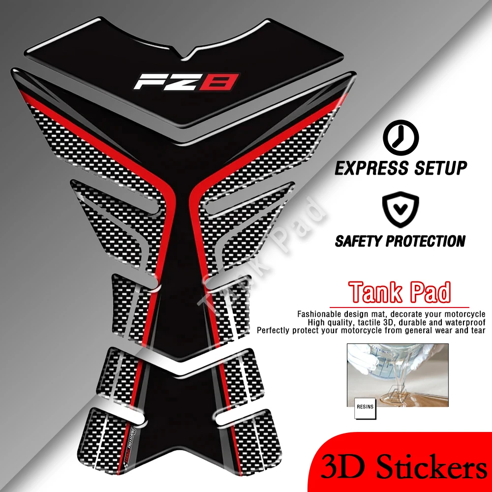

For Yamaha FZ8 Fazer FZ8 3D resin carbon fiber appearance motorcycle fuel tank pad sticker