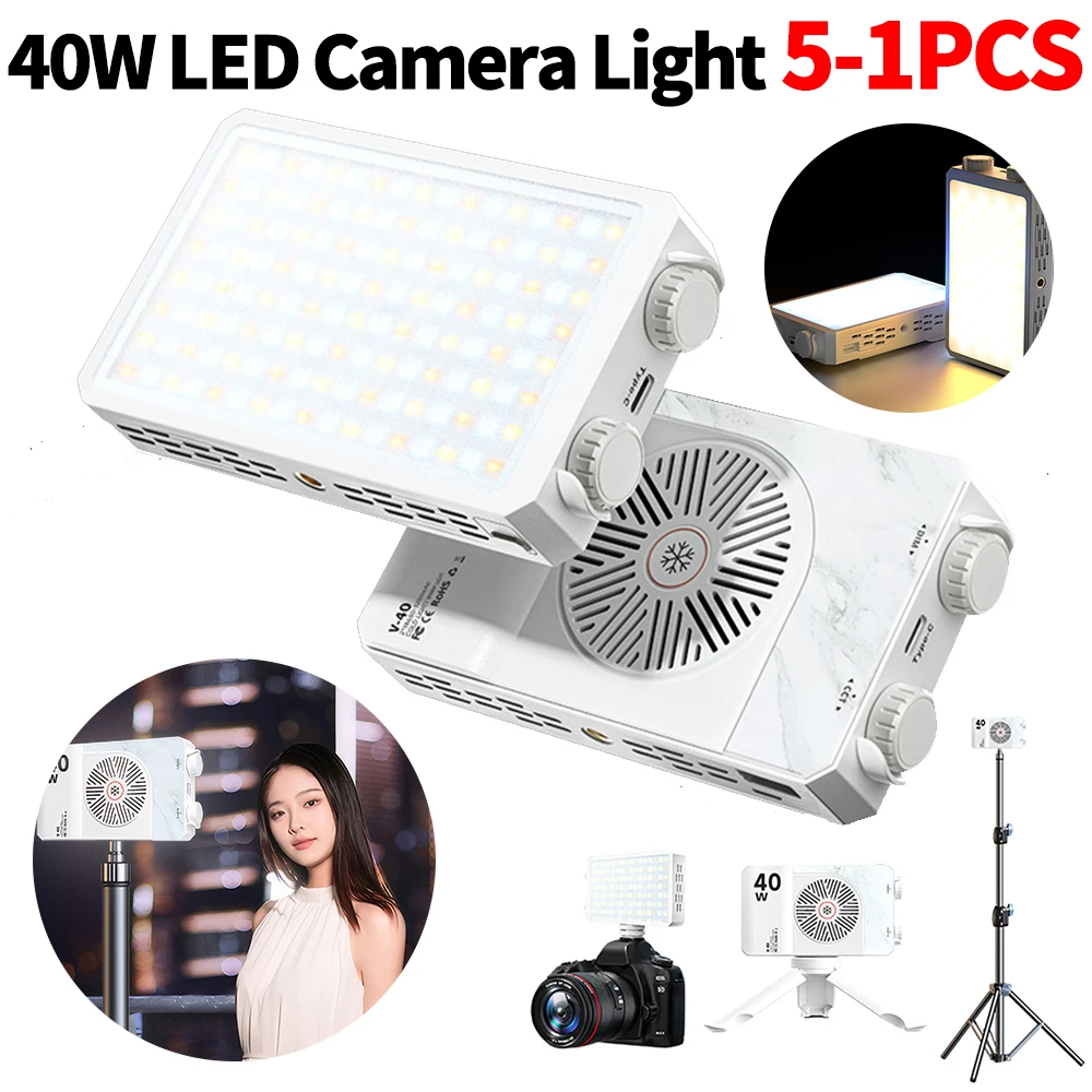 40W LED Kamera Licht 2800K-9000K Fotografie Beleuchtung 4400mAh Wiederaufladbare Tragbare Licht Panel Video Licht für Fotografie