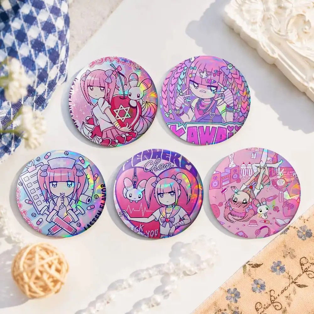 Cute M-Menhera C-Chan Girl   Horror Enamel Pins Creative Brooch Bag Clothes Decorative Accessories Jewelry Badge XMAS Gifts