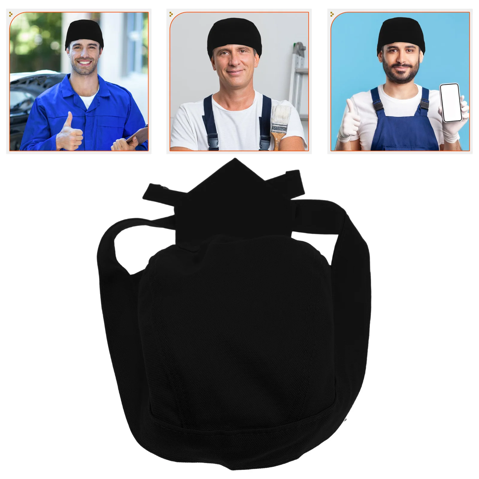 

Anti-Sweat Welding Hat For Grinding Harvesting Sweat Protection Adjustable Work Skull Cap For Men Women Black Cap Construction