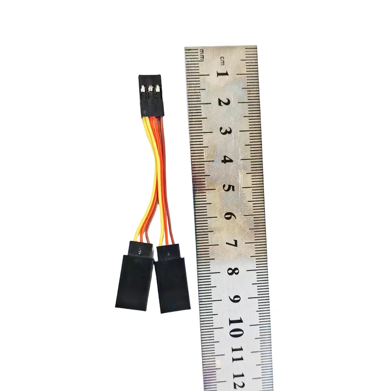 5Pcs 70mm 30-core Servo Splitter Cable,1 Male To 2 Female JR Style Servo Y Harness Cables Extension Lead Wire for RC Car Drone