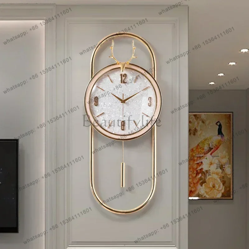 LJY Art Mural Wall Clocks Aesthetic Unique Design Creative Silent Wall Watch Restaurant Vintage Wanduhr Living Room Decoration