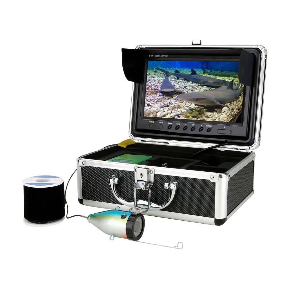 

9inch Underwater Fishing Camera15pcs Infrared Lamp HD 1080P 30M Camera+15pcs White LEDs For Ice Fishing