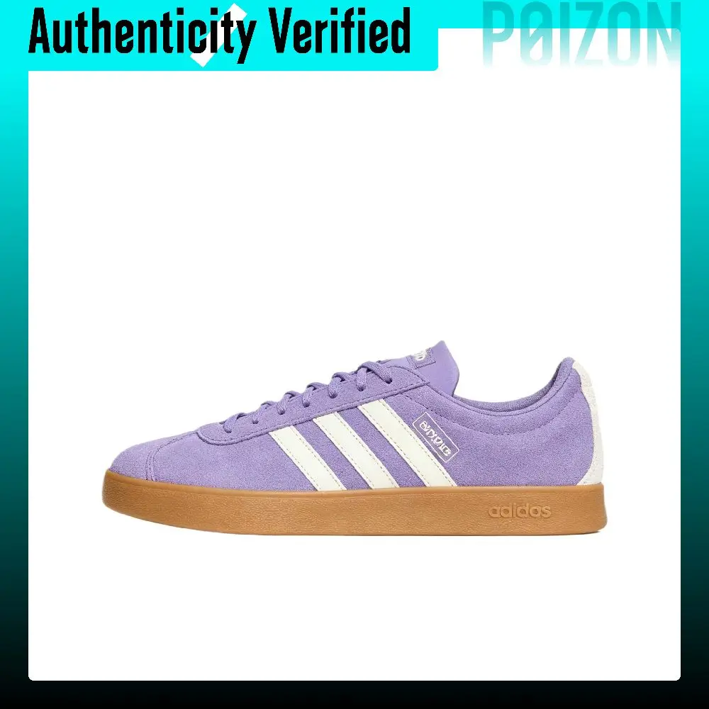 Adidas VL COURT 2.0 German Army Trainers Unisex Low-top Magical Light Purple/Ivory White/Resin Yellow LB5438