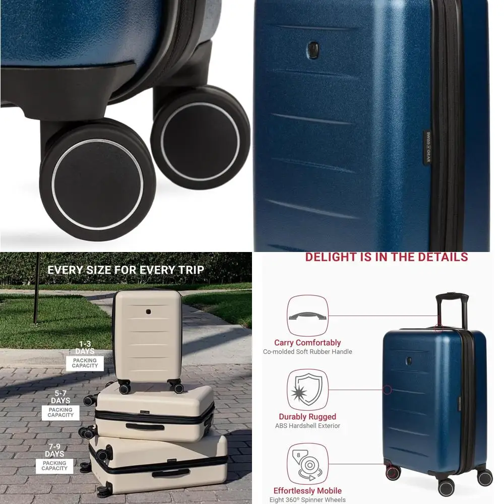 

Темно-синий SwissGear 8020 Eclipse 18, расширяемая ручная кладь Hardshell Spinner