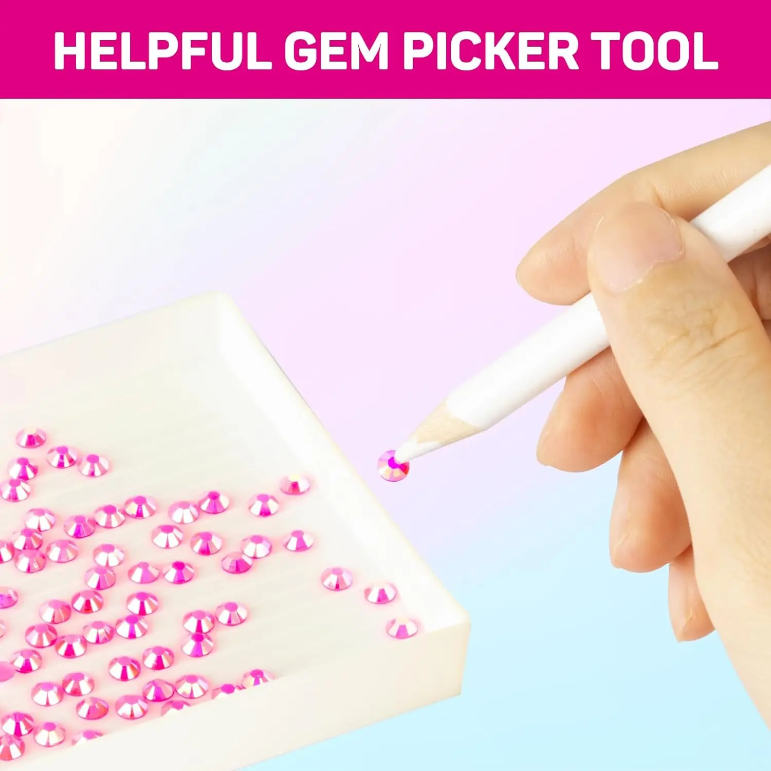 10000Pcs Hot Pink AB Flatback Resin Rhinestones, 2mm-6mm Faux Nail Gems Crystal Bead for Crafts DIY Nail Art Charms Supplies