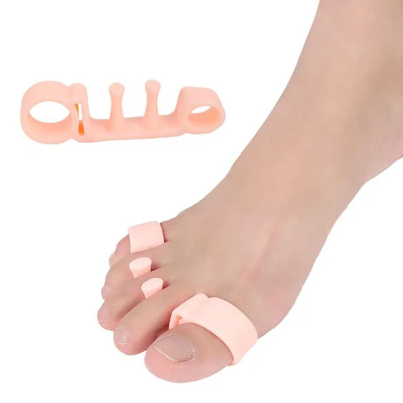 1PC 5หลุม Soft Pedicure Toe Corrector Pad Foot Care แยก Thumb Valgus Orthopedic Straightener Toe Corrector เครื่องมือ