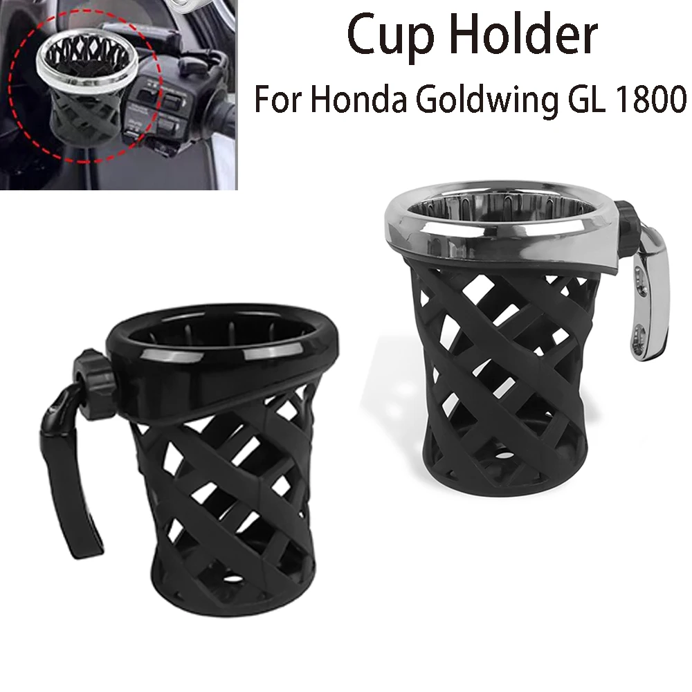 

Motorcycle Passenger Water Bottle Holder Drink Cup Bracket For Honda Goldwing GL 1800 GL1800 2001-2023 Extended Water Cup Holder