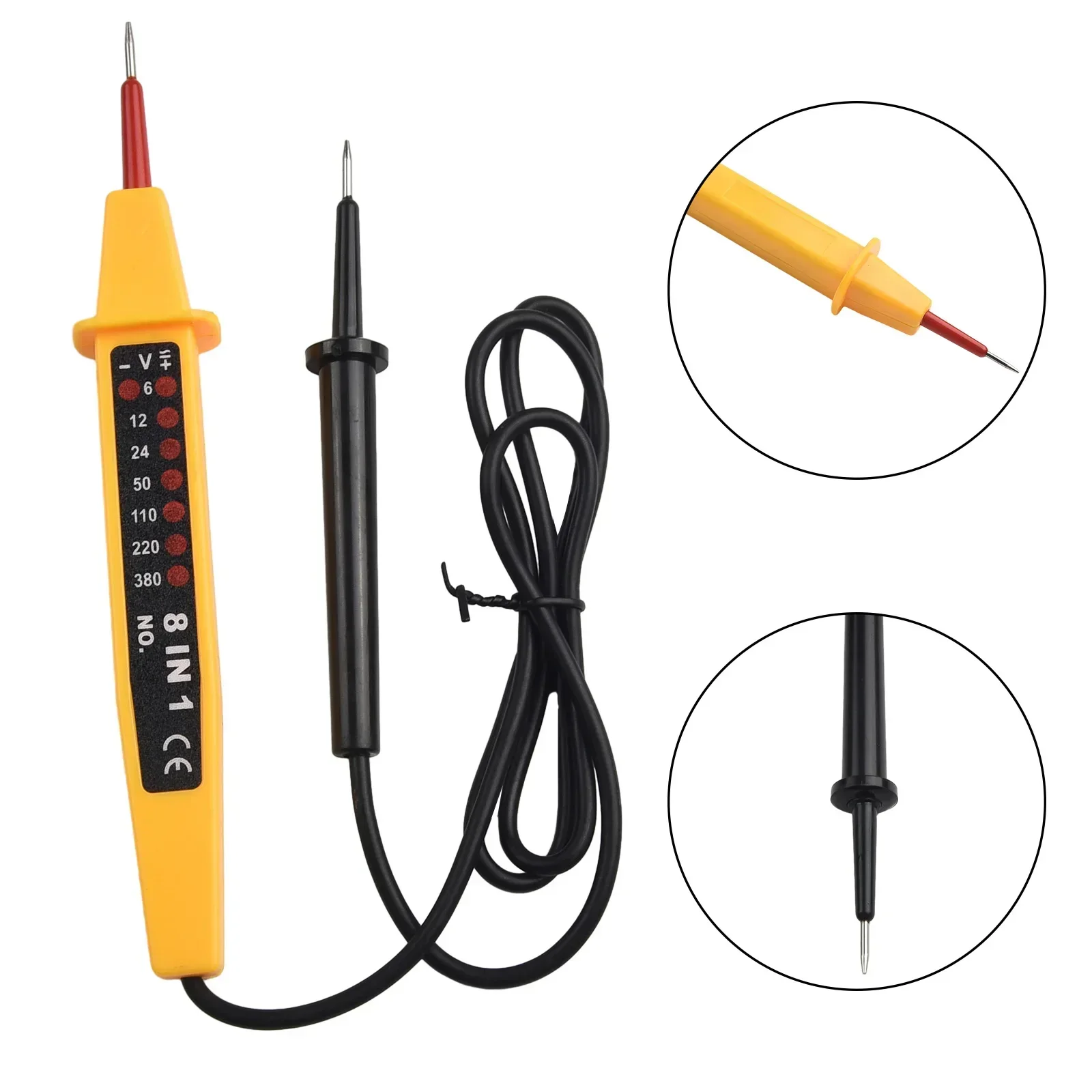 2232222222   8 In 1 VoltageTester AC DC 6-500V Auto Electrical Pen Circuit Detector Tester For Home Appliances Wiring Inspection