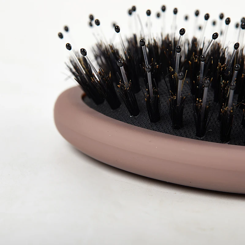 NEW Oval Boar Bristle & Nylon Hair Comb Mini Anti-static Hair Scalp Massage Comb Hairbrush Salon Hair Care Brush Styling Tool
