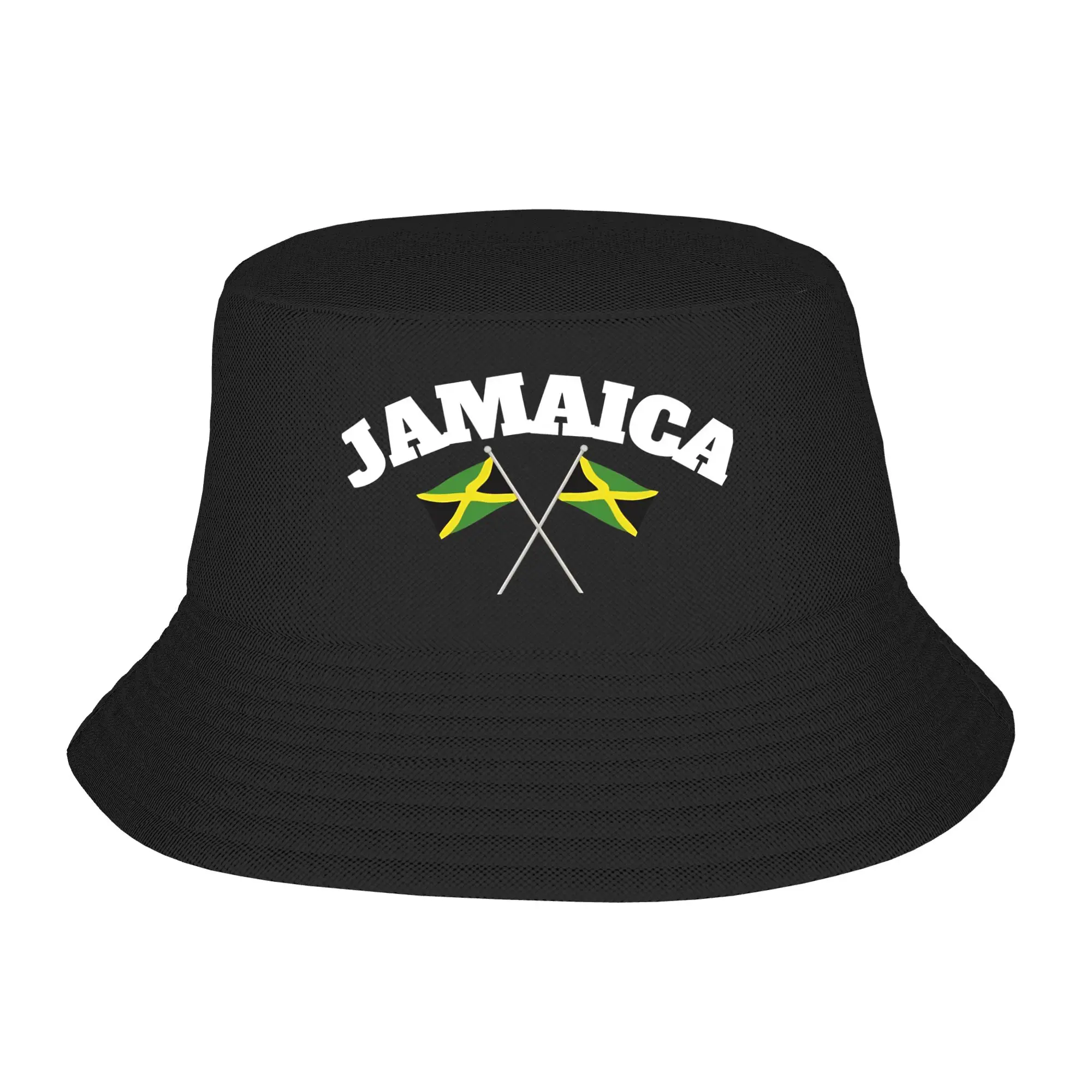 Jamaican Flag  Bucket Hat Jamaica Hip Hop Fisherman Caps Breathable Hunting Sunscreen Hats For Unisex Trendy Design Cap