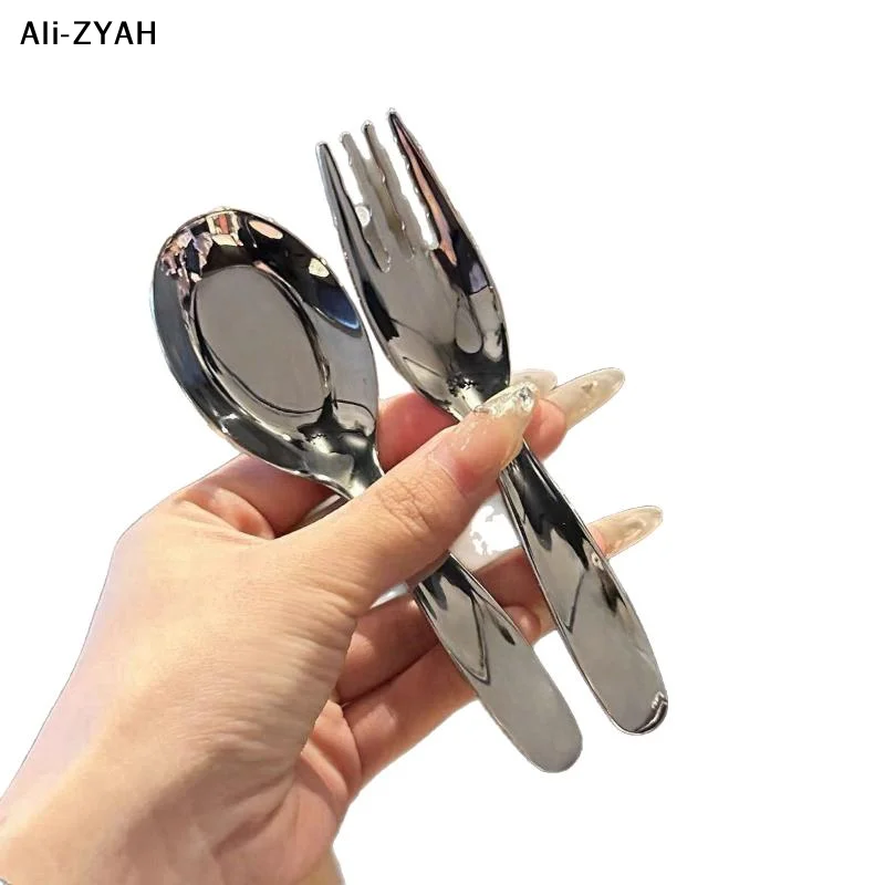 2Pc/Set Children Spoon Forks Box Kids Stainless Steel Kids Cutlery Portable Baby Feeding Utensils Baby Spoons Baby Tableware Set view 5