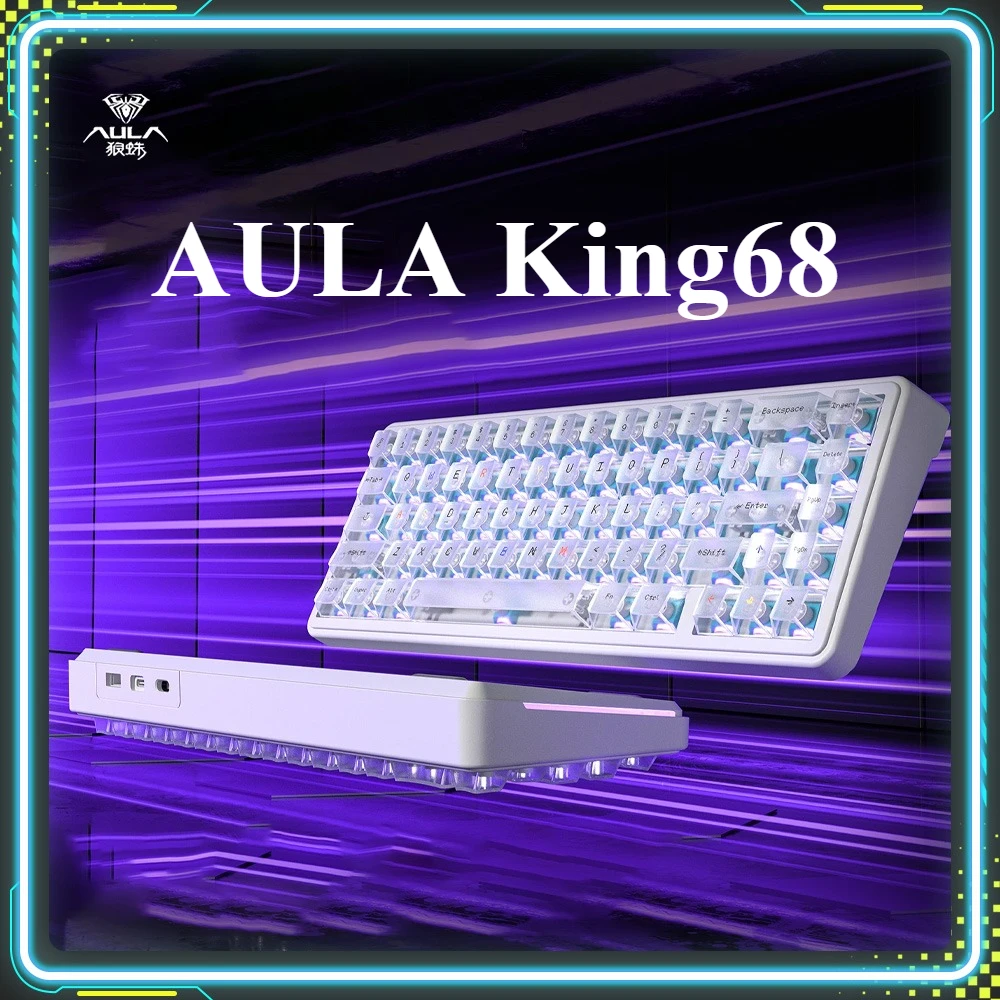 

AULA King68 индукторный переключатель игровая клавиатура 8K RT0.01 с низкой задержкой на заказ проводная механическая клавиатура ПК аксессуары для киберспорта подарки