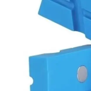 5-1/2 Inch Blue Vise Jaw Pads With For Multi Slot Groove And Strong Magnets For Metal Plastic Woodworking Clamping Tool Accessor