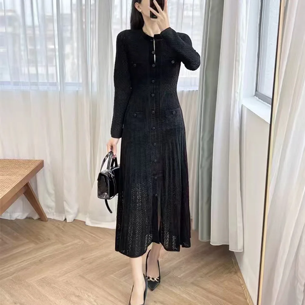 

Трикотажное платье Ele Bla с вырезами, облегающее платье с бретельками для осеннего сезона, китайское производство, тонкая средняя талия