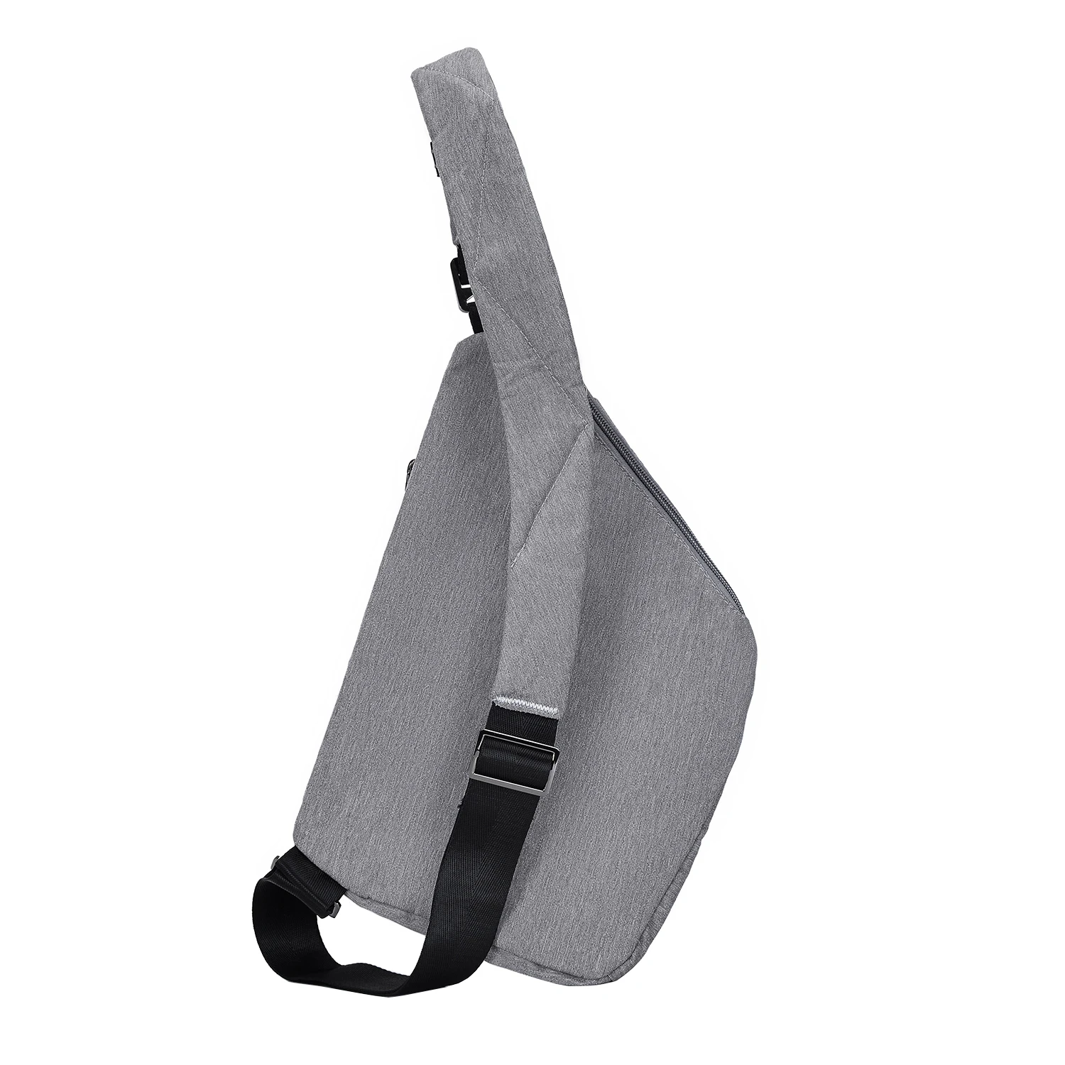 OSOCE – sac à bandoulière Ultra mince pour hommes, sacoche de poitrine pour iPad 7.9 pouces, couleur gris noir et argent