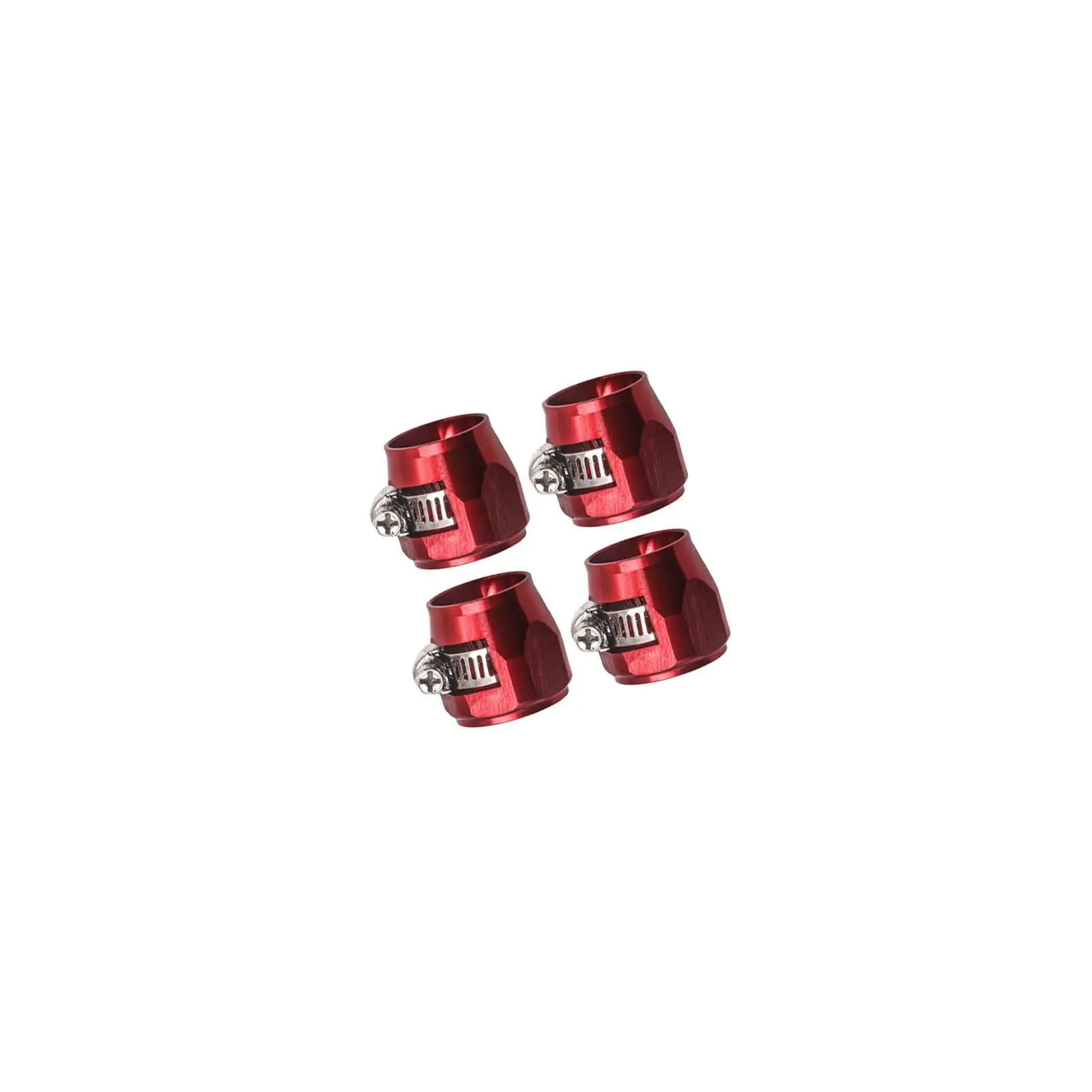 Durable Aluminum Hose Pipe Clamp Adjustable Screw Band End Connector for Reinforced Auto Fuel Water Hose