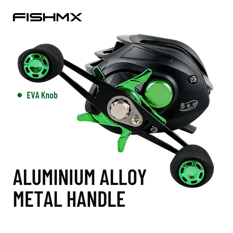 Fishmx Fishing Reel 7.2:1 Gear Ratio Max Drag 10kg Baitcasting Reel with Aluminum Spool for Lure Freshwater Pesca image 6