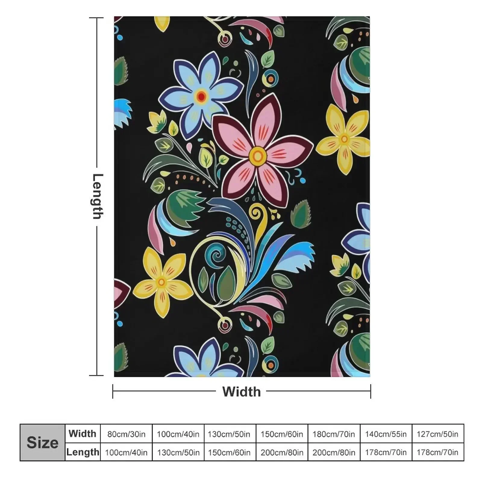 Traditional Ojibwe Pattern, Indigenous Floral Design. Throw Blanket Cute Plaid Softest Blankets