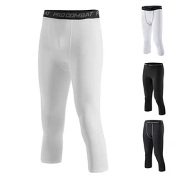 Pantalones cortos de entrenamiento para hombre, ropa deportiva para correr, mallas de gimnasio, pantalones de Yoga, pantalones de ejercicio de compresión para hombre, pantalones de LICRA