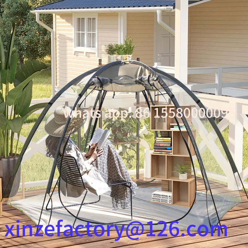 Aanpasbare 6-persoons PVC-bubbeltent - grote extra grote weerbestendige pod - sportkamperen - sterrenhemel