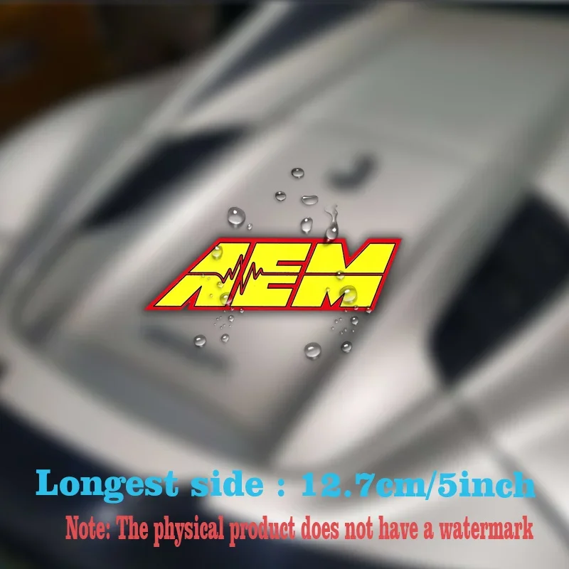 1PC AEM 스타일 비닐 스티커 - 방수 자동차 데칼 (외부/내부용), 물병용 |   아이코닉 튜닝 디자인 탈부착 가능한 장식