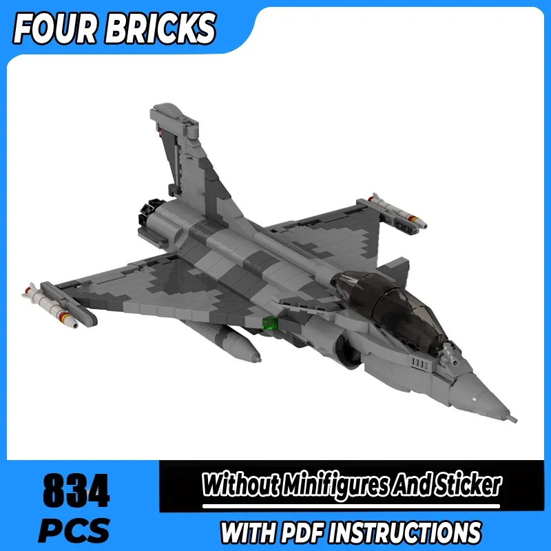 

Строительные блоки Moc, технология истребителя Rafale, модульные кирпичи, модель, подарки, рождественские игрушки, наборы «сделай сам», сборка