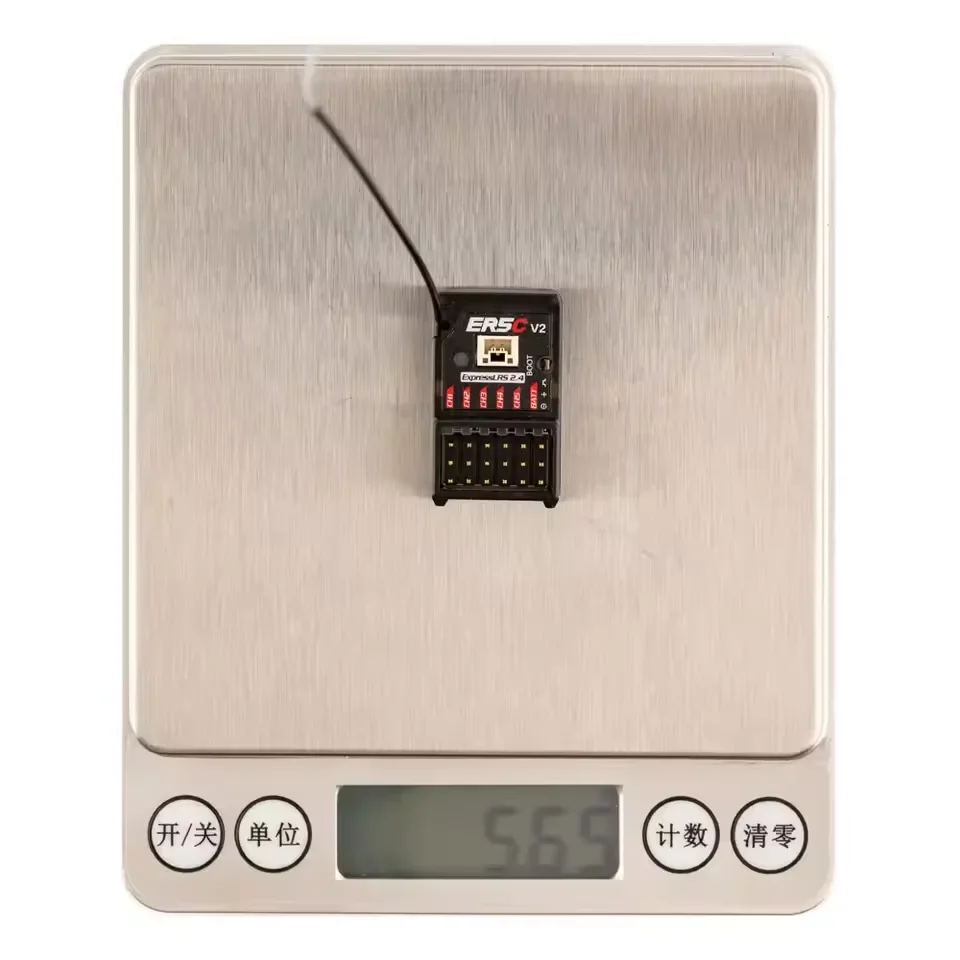 Radiomaster ER5C V2.0 2,4 GHz ELRS 5CH lichtgewicht ExpressLRS RX PWM-ontvanger Ideaal voor RC FPV auto boot vrachtwagen