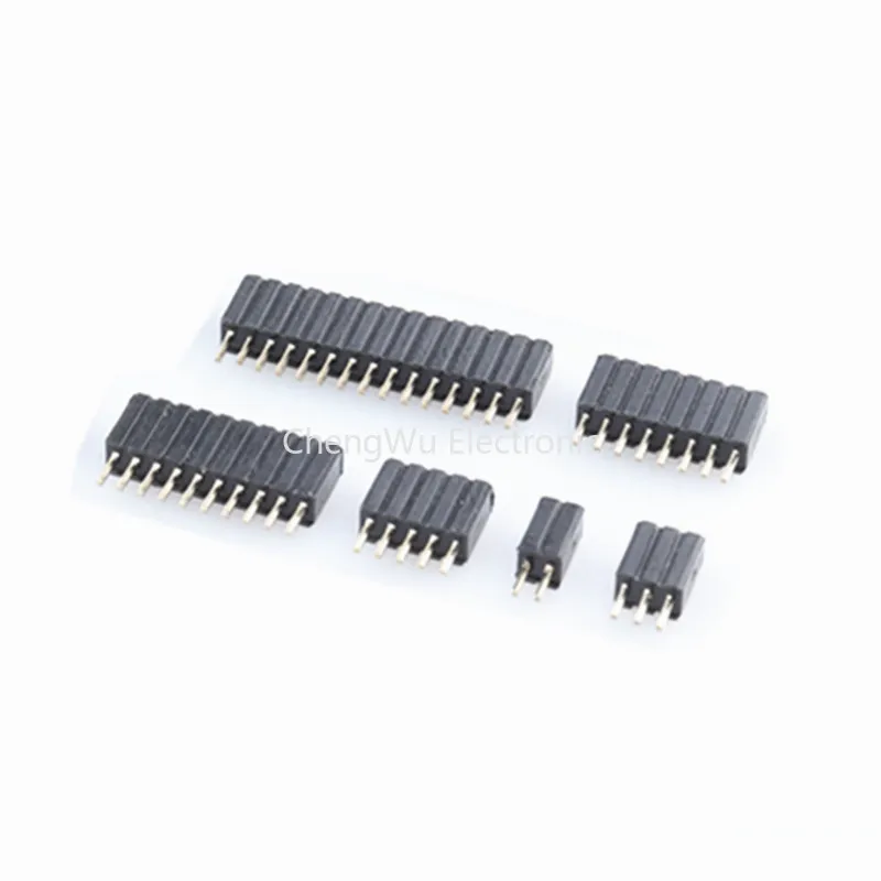 5PCS 1.27mm Single Row Female Header PCB Board Connector Pinheader 1*3/4/5/6/7/8/9/10/12P-40P Plastic Height 4.6mm