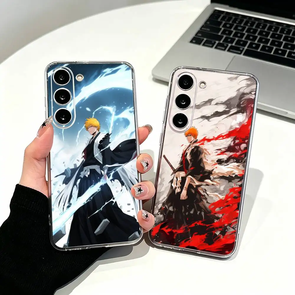 Anime B-Bleach I-Ichigo Kurosaki  Clear Soft Silicone Phone Case for Samsung Galaxy A71, A70, A30，A52, A51, A40,
