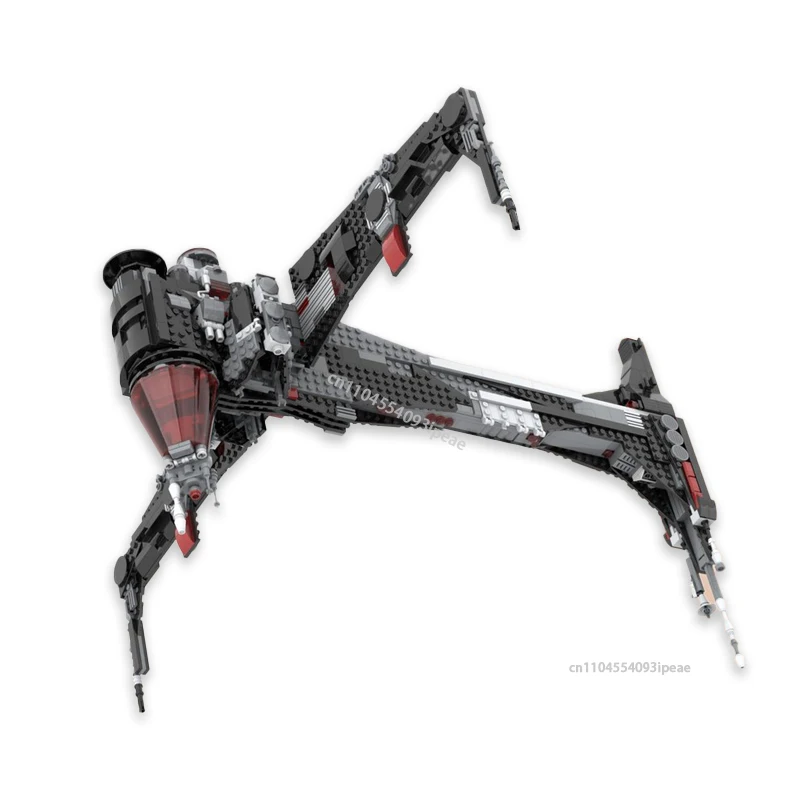 MOC Dark B-Wing Bomber Custom Space War Series Building Blocks DIY Military SpaceShip Battle Model Assembly Bricks Toy Kids Gift