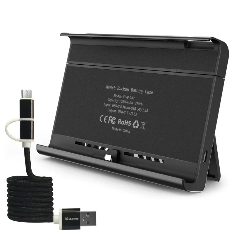 Nieuwe 10000mAh PowerBank voor Nintendo Switch LCD & Schakelaar OLED Backup Charger Case PD Snel Opladen Externe Batterij Station