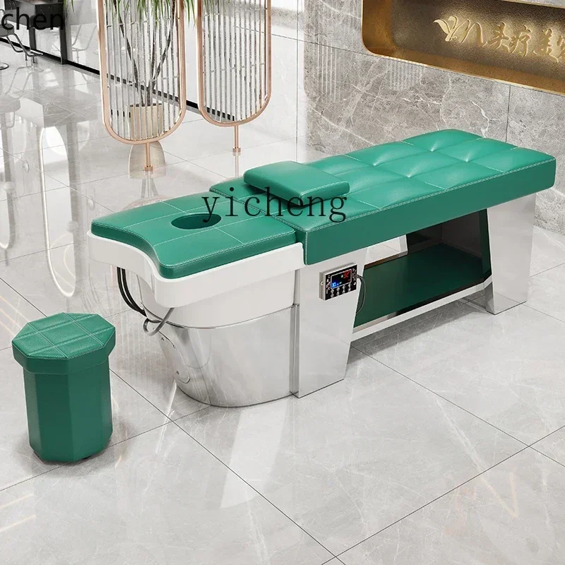 Water Circulation Head Therapy Bed Hair Salon Shampoo Chair Fumigation With Water Heater Massage Couchn4