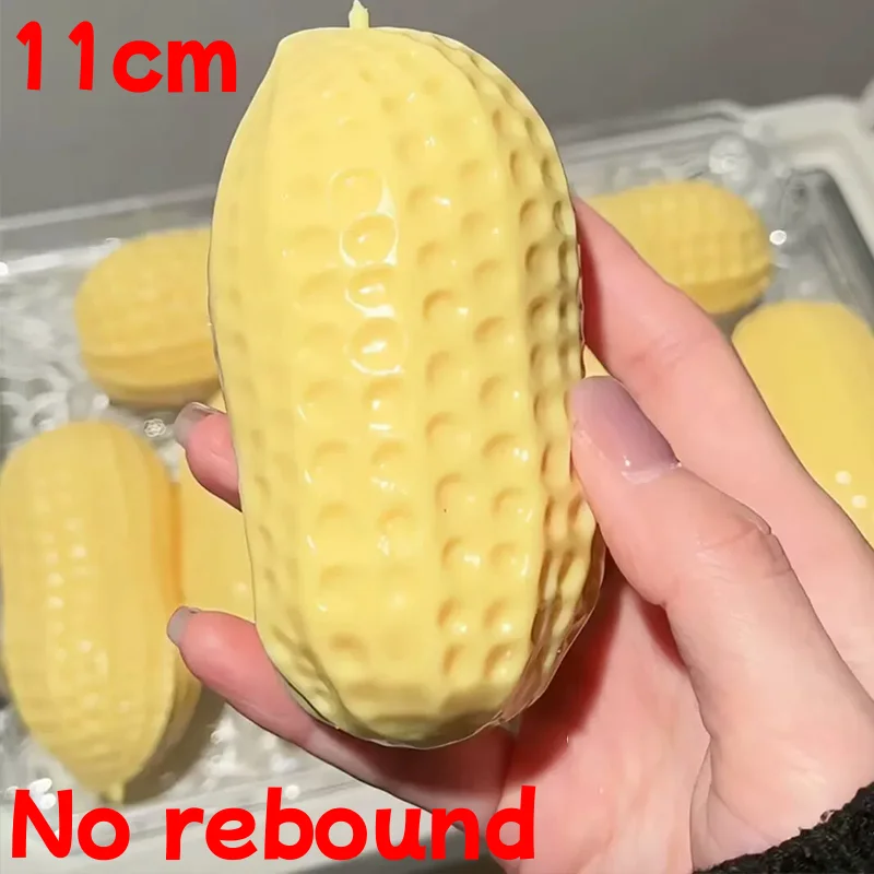 Squishy Peanut Stressbal Knijpspeeltje Geen rebound Boterzacht gevoel Fidget Toy ASMR Sensorische anti-stress speelgoed voor volwassenen