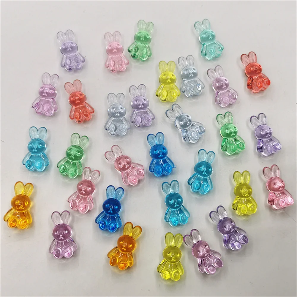 10/20/50 Pieces 24*14*11mm Acrylic Mini Transparent Rabbit Shape Game Pieces For Board Games Accessories