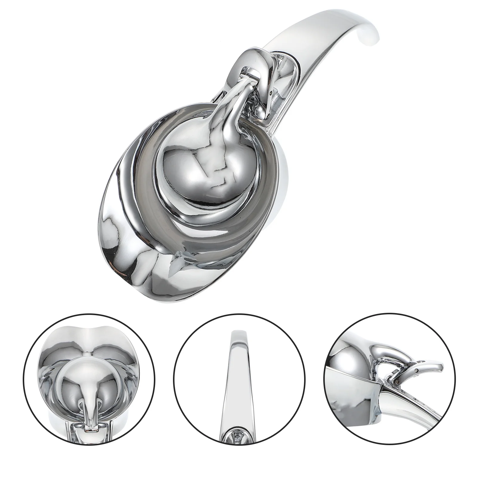

1Pcs Kettle Knob Alloy Antiscalding Handle Heatresistant Grip Accessory Silver Teapot Replacement Detachable Lightweight