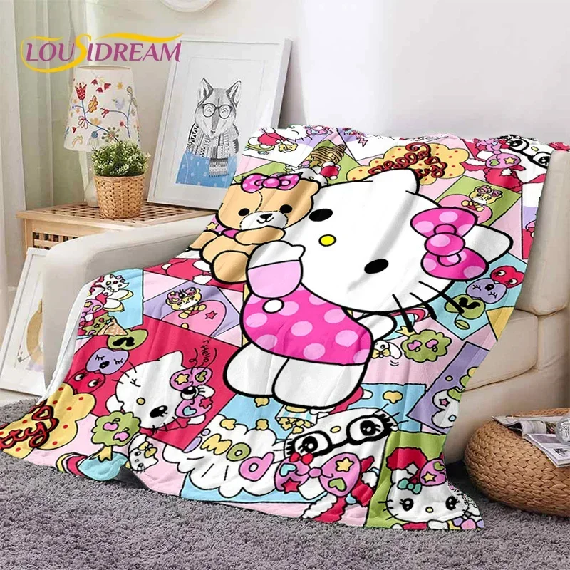 

29 стилей, одеяло Hello Kitty с рисунком Sanrio для девочек, мягкое одеяло для дома, спальни, кровати, дивана, пикника, путешествий, офиса, детское 3D одеяло