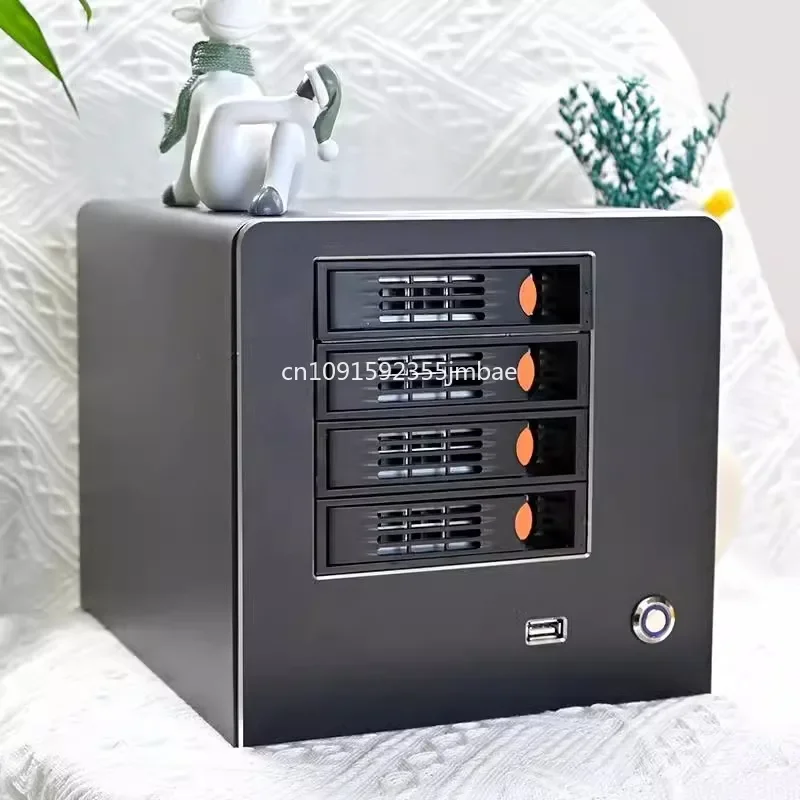 NAS Private Cloud Hei Zhehui Feiniu Itx Special 4-disc Aluminum Alloy Panel Chassis Large Ventilation High Performance In Stock