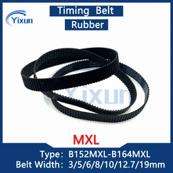 MXL Rubber Timing Belt B152 B153 B154 B155 B156 B158 B159 B160 B161 B162 B163 B164 Width 3/5/6/8/10/19mm MXL Timing Toothed Belt