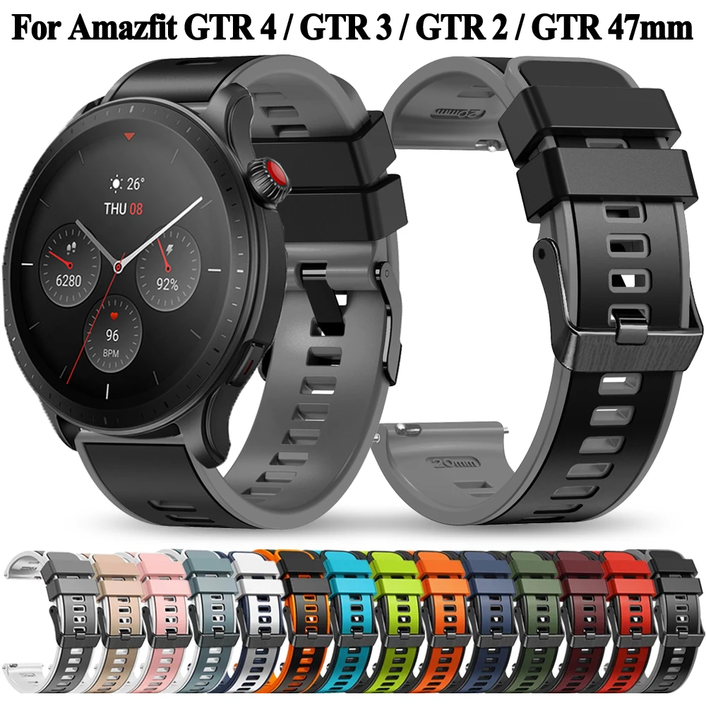 Watchband For Amazfit GTR 4 3 2 Silicone Watch Band Strap Bracelet For Amazfit GTR47mm Balance Cheetah Pro Replacement Wristband