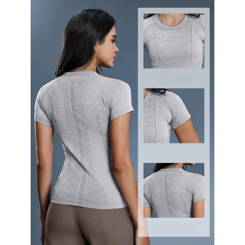 Women's T-Shirt Crew Neck Slim Athletic Top Breathable Short Sleeve Tee For Running Fitness Yoga Gym Travel Daily Outdoor Sports