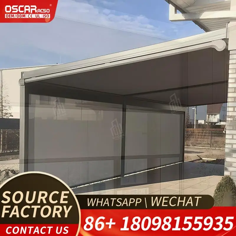 Customized Aluminum Patio Motorized Zip Screen Roller Blinds for Outdoor Windows in USA UK Rolling Blind