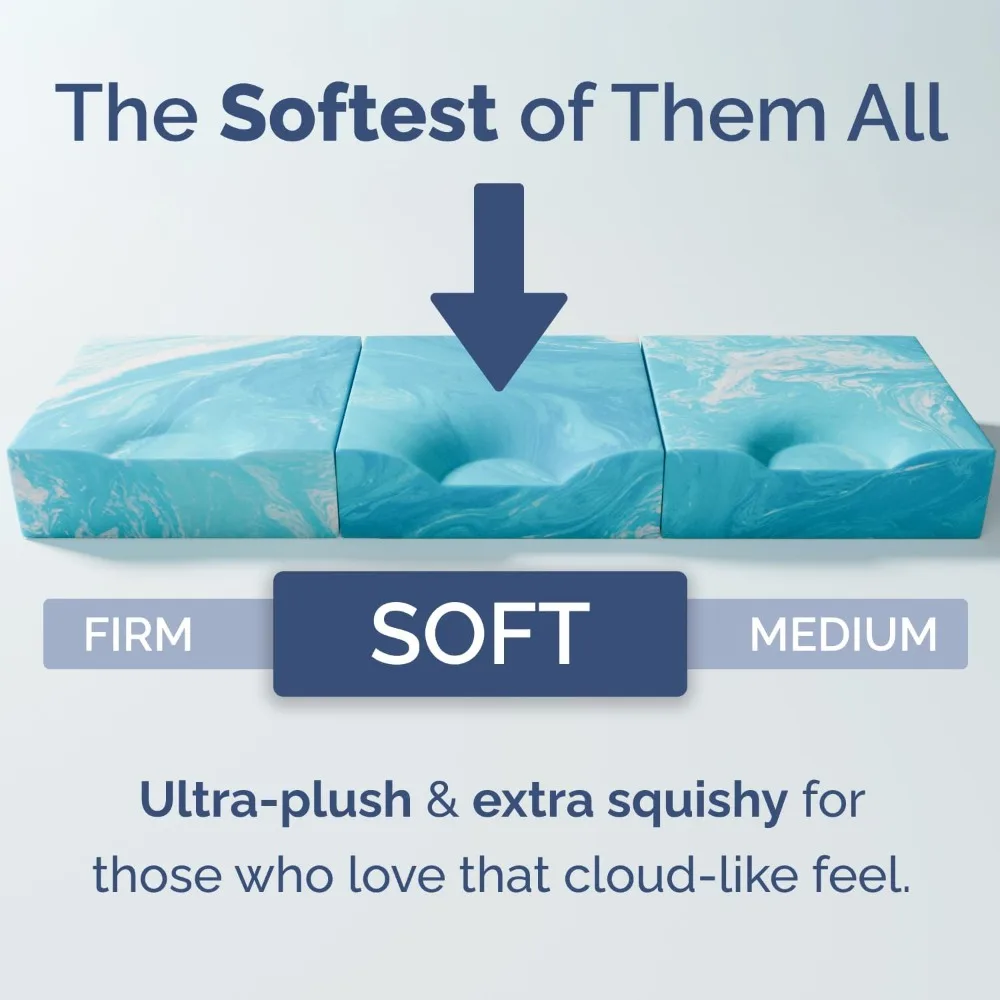 مرتبة إسفنجية ذو ذاكرة فائقة النعومة مقاس كوين - 3 بوصة من إسفنج الذاكرة المطلي بالجل المسامي - مرتبة ذات ملمس تهوية من القطيفة p #2