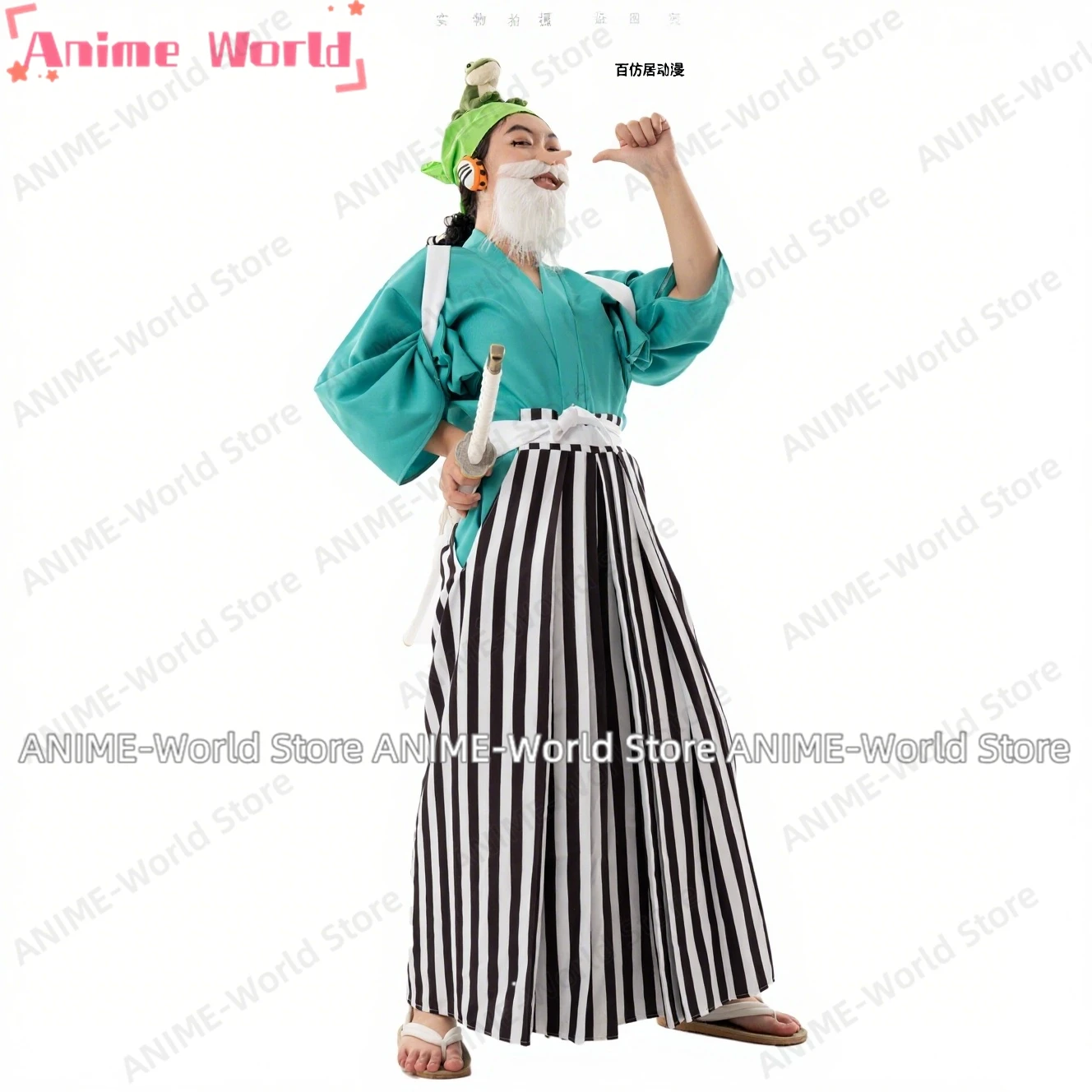 

《Custom size》Anime Wano Country Usopp Kimono Cosplay Costume Christmas Carnival Halloween Any Size