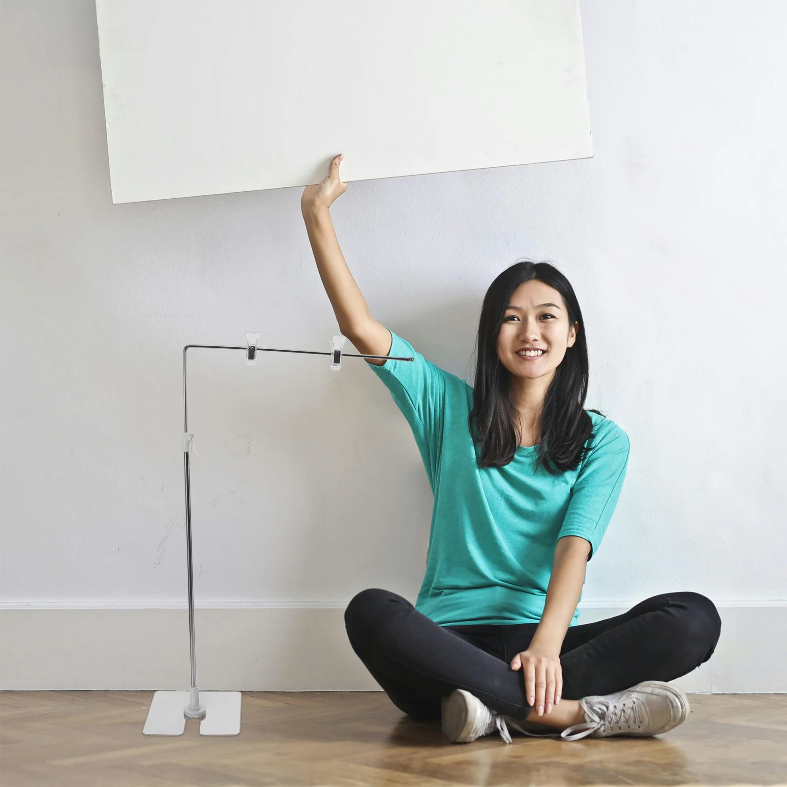 Poster Holder Stand Adjustable Metal Banner Stand For Supermarket Coffee Shop Display Rack Desktop Advertising Sign Frame