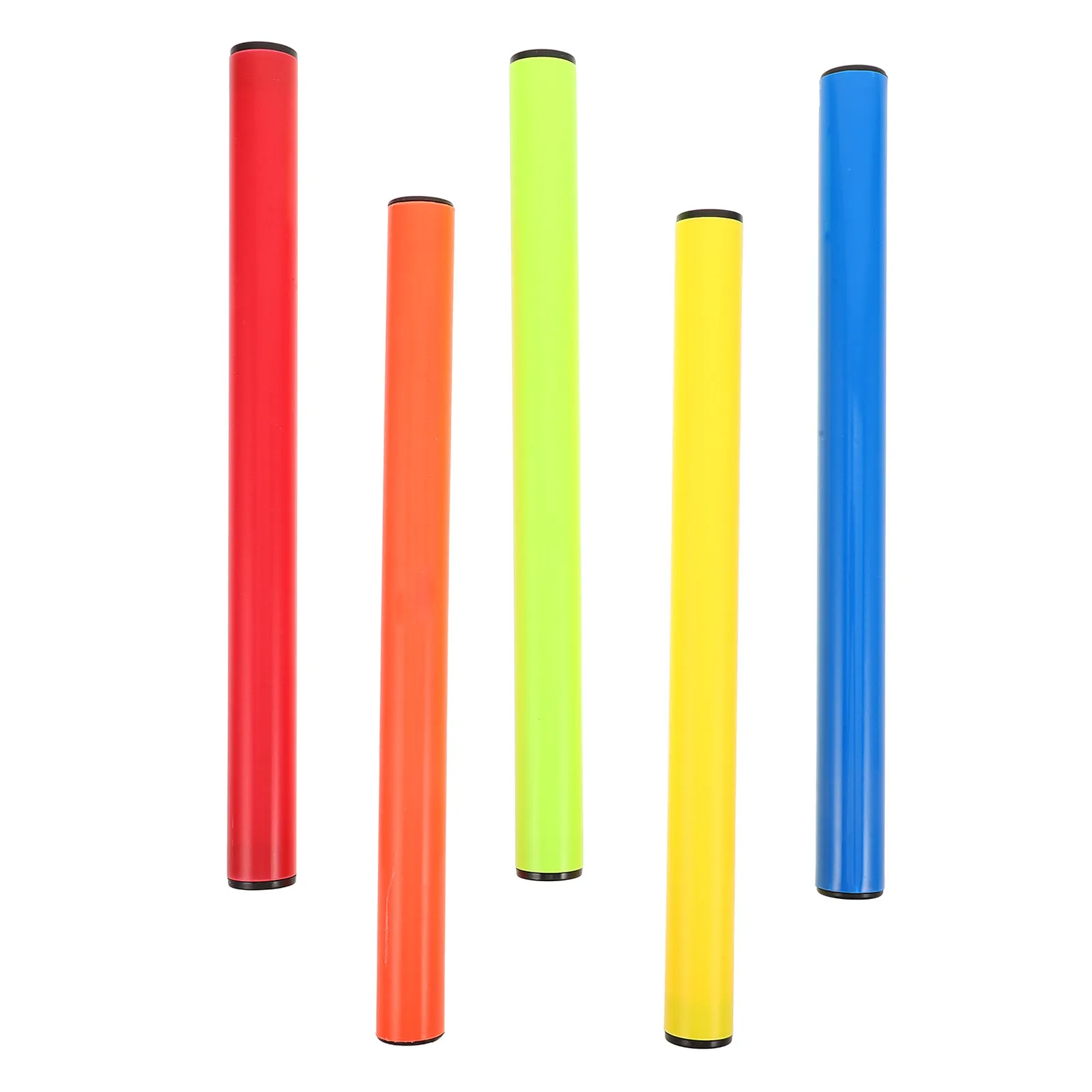 5Pcs Relay Sticks for Track Safe Plastic Lightweight Multicolor Outdoor Running Race Baton for School Sports Practice Training
