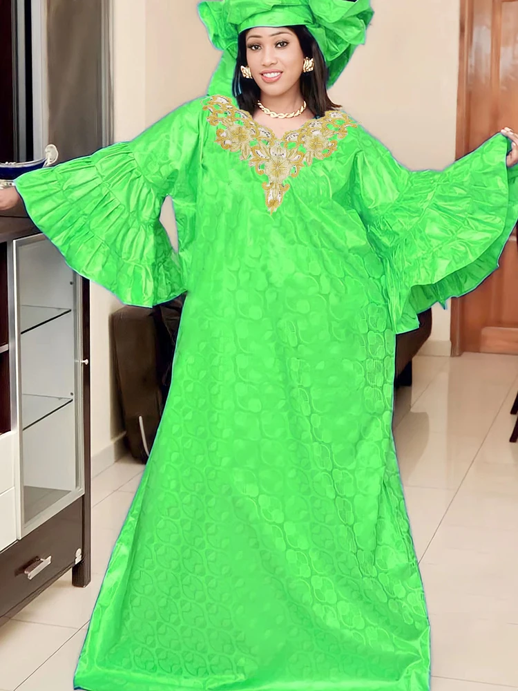 Bazin Riche-Robe de Mariée Traditionnelle à Manches sulf, Tenue de Bal, de ix, pour Femme