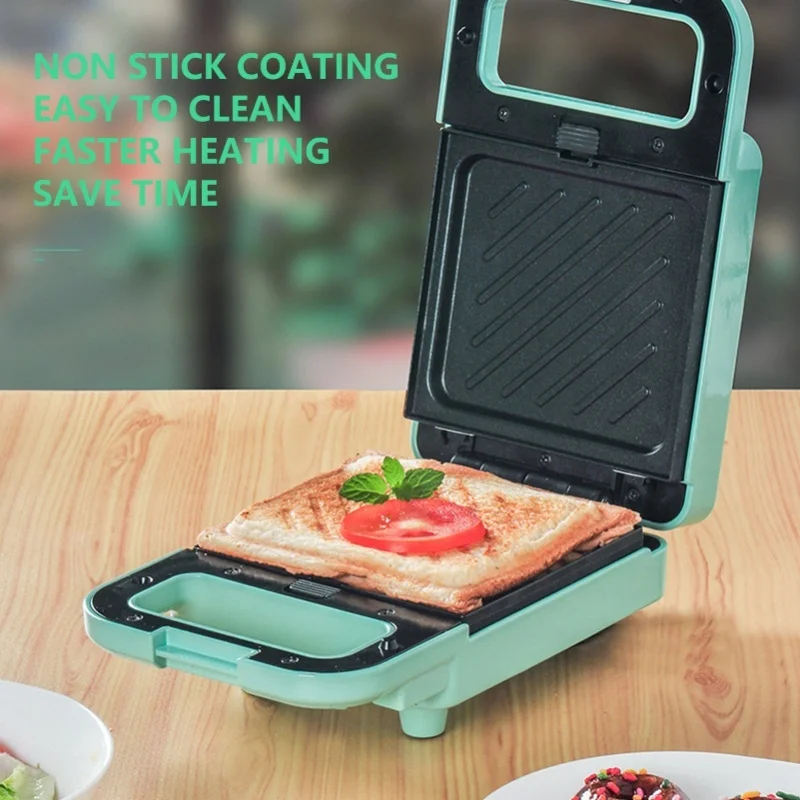 For Home Kitchen Mini Automatic Breakfast Machine Multifunctional Waffle Sandwiches Maker Grill Toaster